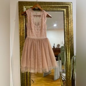 Bebe champagne mini dress